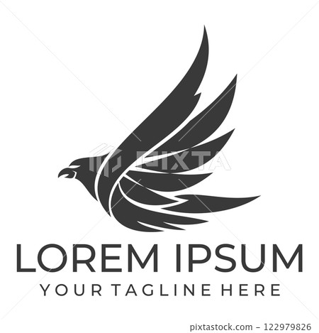 Bird wings illustration logo. 122979826