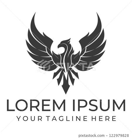 Bird wings illustration logo. 122979828