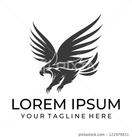 Bird wings illustration logo. Bird wings illustration logo. 122979831
