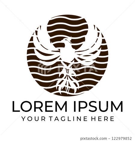 Bird wings illustration logo. 122979852