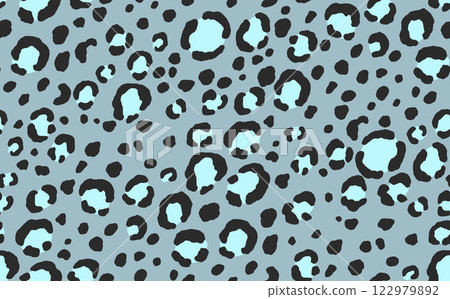 Abstract modern leopard seamless pattern. Animals trendy background. Color decorative vector stock illustration for print, card, postcard, fabric, textile. Modern ornament of stylized skin 122979892