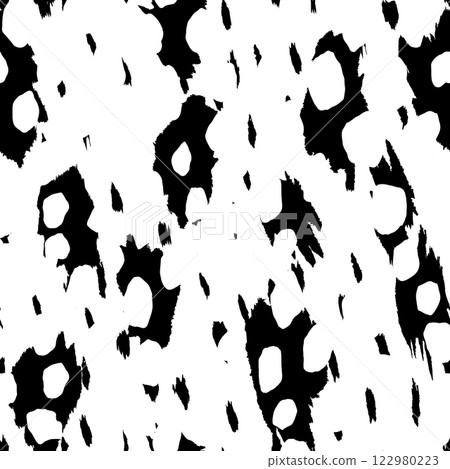 Abstract modern leopard seamless pattern. Animals trendy background. Black and white decorative vector illustration for print, card, postcard, fabric, textile. Modern ornament of stylized skin Abstract modern leopard seamless pattern. Animals trendy background. Black and white decorative vector illustration for print, card, postcard, fabric, textile. Modern ornament of stylized skin 122980223