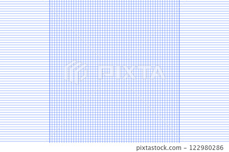 Graph paper. Printable squared grid paper with color horizontal lines. Geometric background for school, textures, notebook, diary. Realistic lined paper blank size reversal A5 122980286