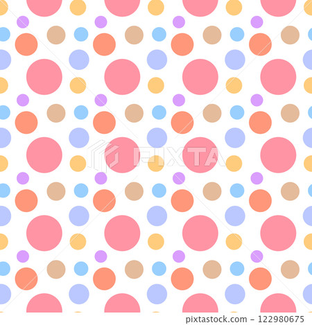 Texture with circles. Splash effect banner. Dotted abstract illustration with blurred drops of rain. Seamless pattern for fabric, textile 122980675