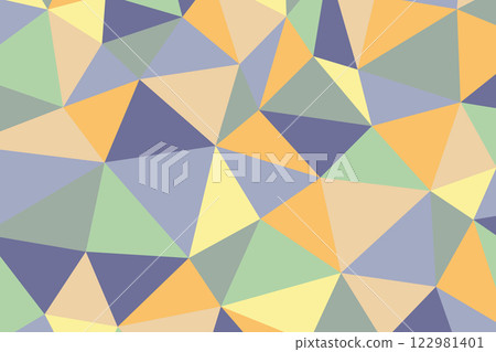Polygonal rainbow mosaic background. Abstract low poly vector illustration. Triangular pattern in halftone style. Template geometric business design with triangle for poster, banner, card, flyer 122981401