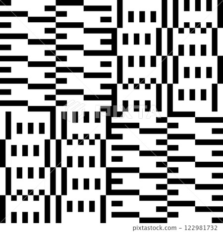 Abstract geometric black and white seamless pattern for web page, textures, card, poster, fabric, textile. Monochrome graphic repeating design. Modern minimalist stylish squared ornament Abstract geometric black and white seamless pattern for web page, textures, card, poster, fabric, textile. Monochrome graphic repeating design. Modern minimalist stylish squared ornament 122981732