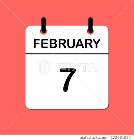 February 7. Daily Calendar icon for design.... - Stock Illustration ...