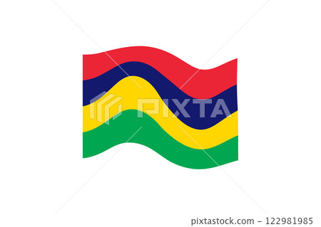 Flag of Mauritius. Mauritian national symbol in official colors. Template icon. Abstract vector background 122981985