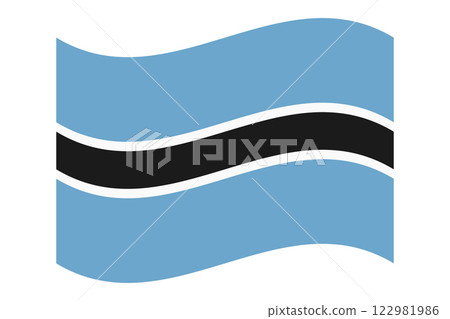 Flag of Botswana. National symbol in official colors. Template icon. Abstract vector background 122981986