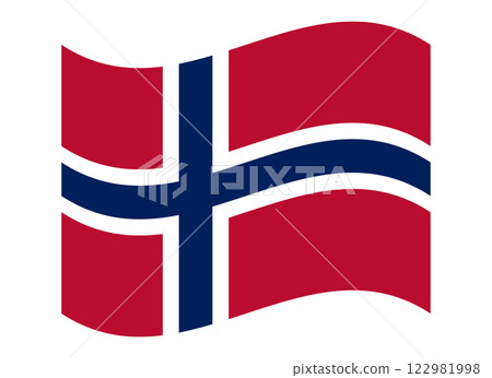 Flag of Norway. Norwegian national symbol in official colors. Template icon. Abstract vector background 122981998