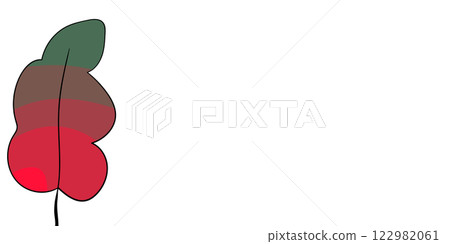 Floral frame with colorful exotic branches on white background. Ornate border with tropic leaves. Vector stock illustration for wallpaper, posters, card. Doodle style. Copy space 122982061