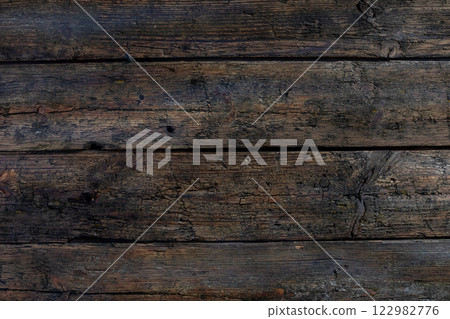 Rustic Dark Wood Plank Background Perfect for Various Textures and Creative Projects 122982776