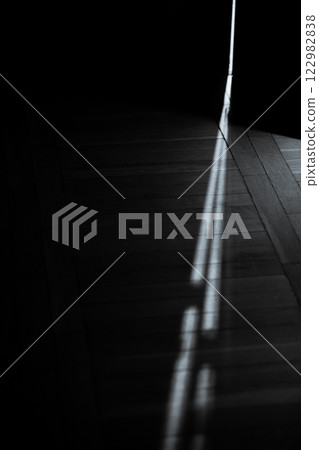 Ethereal Shadow Play in a Dark Room, where unique shapes and forms dynamically interact 122982838