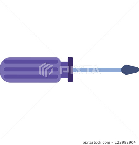 Screw driver vector equipment tool on white Screw driver vector equipment tool on white 122982904
