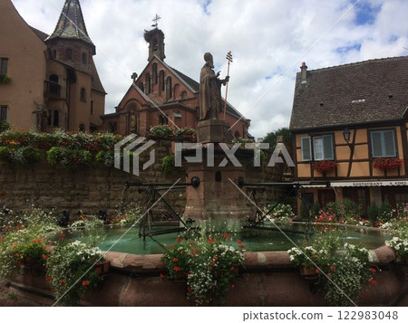 Beautiful Village Stork Beautiful Village Stork 122983048