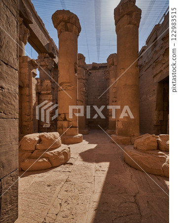 The Temple of Kalabsha ( Temple of Mandulis) an ancient Egyptian temple that was originally located at Bab al-Kalabsha (Gate of Kalabsha) 50 km south of Aswan, Egypt. 122983515