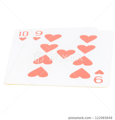 card gambling nine isolated on white background 122983648