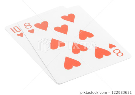 card gambling nine isolated on white background 122983651