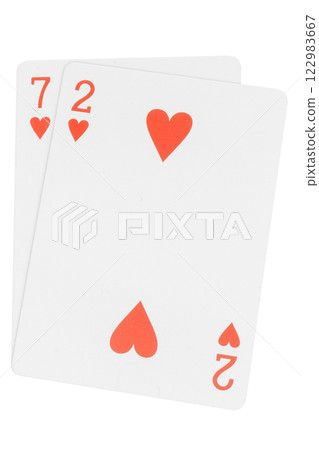 card gambling nine isolated on white background card gambling nine isolated on white background 122983667