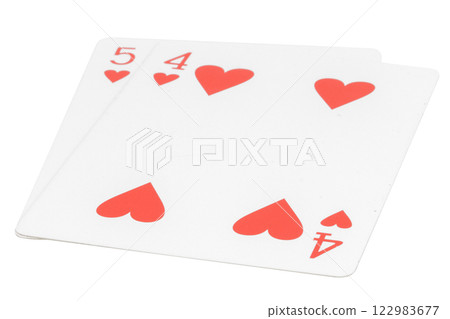 card gambling nine isolated on white background card gambling nine isolated on white background 122983677