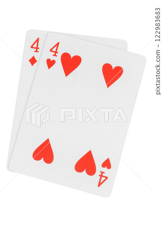 card gambling nine isolated on white background 122983683