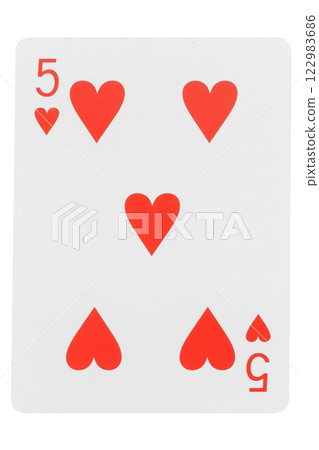 card gambling nine isolated on white background 122983686
