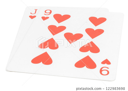 card gambling nine isolated on white background card gambling nine isolated on white background 122983698