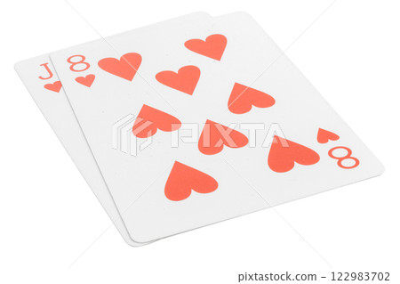 card gambling nine isolated on white background 122983702