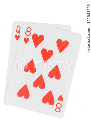 card gambling nine isolated on white background 122983706