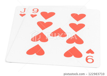 card gambling nine isolated on white background card gambling nine isolated on white background 122983710