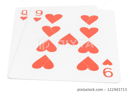 card gambling nine isolated on white background card gambling nine isolated on white background 122983713