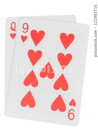 card gambling nine isolated on white background card gambling nine isolated on white background 122983715