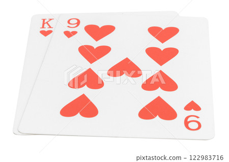 card gambling nine isolated on white background card gambling nine isolated on white background 122983716