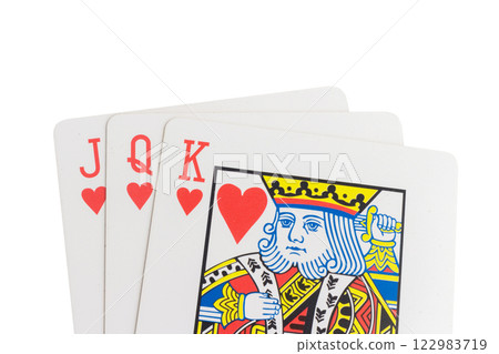 card gambling nine isolated on white background card gambling nine isolated on white background 122983719