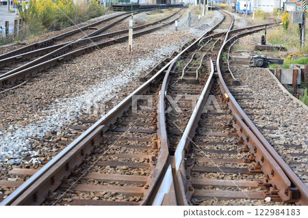 Railroad track branch point 122984183