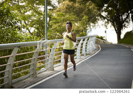 young asian woman running jogging outdoors young asian woman running jogging outdoors 122984261
