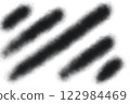 Black splash marks in the shape of straight lines of different lengths isolated on white background 122984469