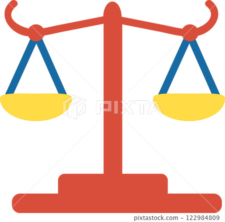 Weighing scales in equilibrium symbolize justice, equality, and fairness in legal proceedings, reflecting the careful consideration of evidence for impartial decisions 122984809