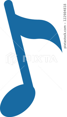 Blue eighth note representing musical notation, embodying the essence of rhythm, melody, and the intricate art of music composition, evokes a sense of creativity and expression Blue eighth note representing musical notation, embodying the essence of rhythm, melody, and the intricate art of music composition, evokes a sense of creativity and expression 122984818