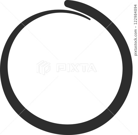 Simple yet effective loading symbol featuring a circular design, representing ongoing operation, buffering, or processing status in a user friendly graphic element 122984894