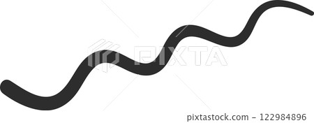 Smooth, continuous line creating a gentle wave or sinusoid against a white background, evoking a sense of flow and rhythm with its elegant and minimalist design Smooth, continuous line creating a gentle wave or sinusoid against a white background, evoking a sense of flow and rhythm with its elegant and minimalist design 122984896