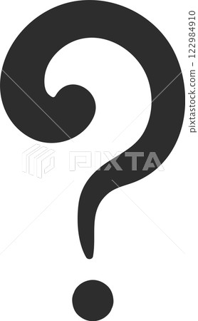 Question mark symbolizing questions, doubts, and uncertainty, creating a simple yet powerful graphic representation that evokes curiosity and invites inquiry into the unknown 122984910