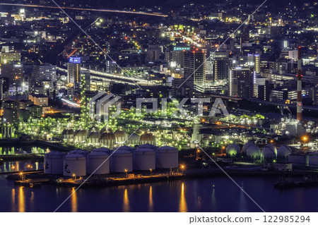 Tokuyama Night view around Tokuyama Station, Shunan City, Yamaguchi Prefecture 122985294