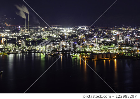 Tokuyama Night view around Tokuyama Station, Shunan City, Yamaguchi Prefecture 122985297