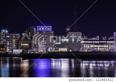 Tokuyama Night view around Tokuyama Station, Shunan City, Yamaguchi Prefecture 122985422