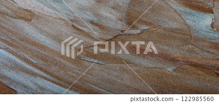 Close-Up of Silver and Brown Brushstrokes with Metallic Shimmer Close-Up of Silver and Brown Brushstrokes with Metallic Shimmer 122985560