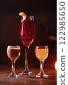 A beautiful bright cocktail. Restaurant. Delicious 122985650