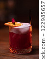 Beautiful photo of cocktail food. A bright juicy 122985657