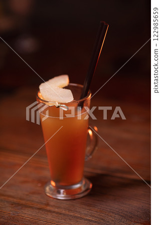 Beautiful photo of cocktail food. A bright juicy 122985659