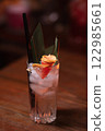 Beautiful photo of cocktail food. A bright juicy 122985661